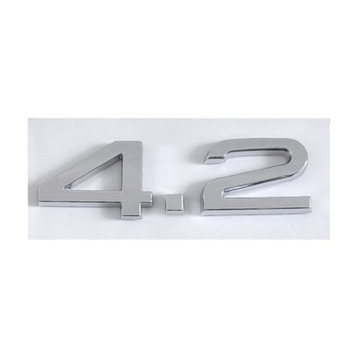 2.4 3.6 4.2 PLASTOVÁ NÁLEPKA NA KUFR VOZIDLOVÝ DO AUDI A6 A8 Q7