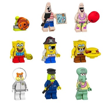 SpongeBob Klocki Figurki 9szt. Budowlane Minifigurki