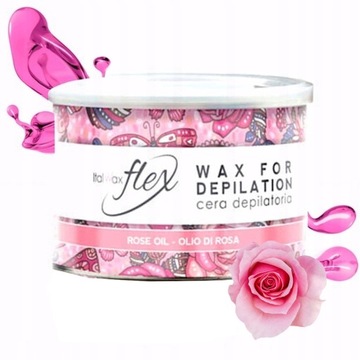 WOSK DO DEPILCJI FLEX ROSE OIL ITALWAX PUSZKA 400ml KRÓTKA DATA 10/24