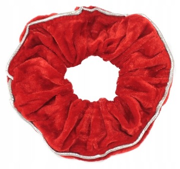 GUMKA DO WŁOSÓW DUŻA AKSAMITKA SCRUNCHIES CZERWONA
