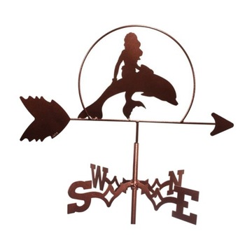Mermaid Stainless Steel Weather Vane, Farm Retro
