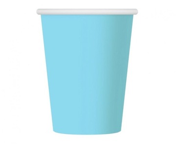 KUBKI PAPIEROWE KUBECZKI JASNONIEBIESKIE 250ml 6sz