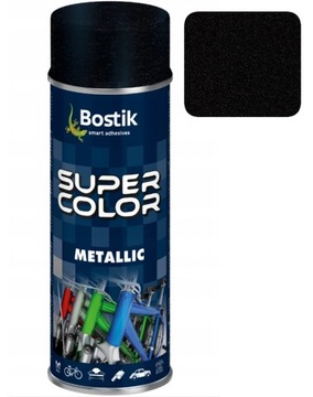 BOSTIK Lakier Super Color Metallic 400 ml czarny
