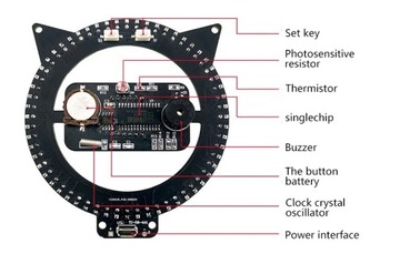 Zegarek elektroniczny z budzikiem KIT DIY