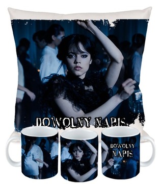 ZESTAW PODUSZKA KUBEK WEDNESDAY ADDAMS prezent