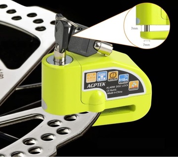 Замок тормозного диска с сигнализацией для мотоциклов и велосипедов. Водонепроницаемый.