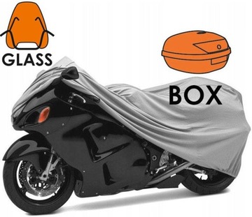 Pokrowiec plandeka motor skuter S BOX SZYBA KUFER