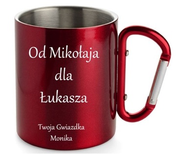Kubek turystyczny z GRAWEREM prezent gwiazdka góry
