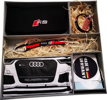 MEGA PREZENT Audi RS czapka T-shirt brelok