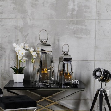 Серебряный садовый фонарь, гламурный фонарь 2в1, 53см