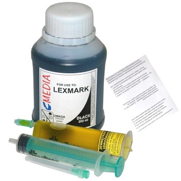 Tusz do LEXMARK 250ml CZARNEGO PIGMENT+AKCESORIA