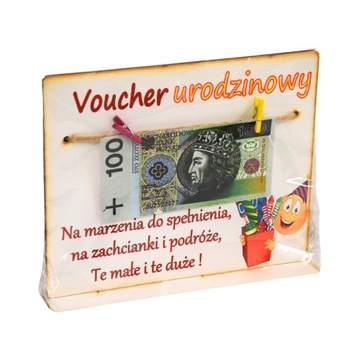 PREZENT NA URODZINY VOUCHER URODZINOWY PIENIĄDZE PREZENT