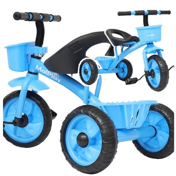 ДЕТСКИЙ ВЕЛОСИПЕД С ПЕДАЛАМИ, ТРЕХКОЛЕСНЫЙ ДЕТСКИЙ КАЧОК С КОРЗИНОЙ