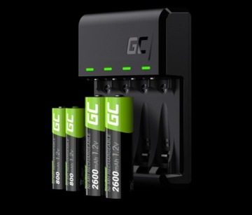 USB-зарядное устройство GreenCell для никель-металлогидридных аккумуляторов AA AAA R6 R03, универсальное