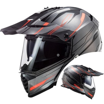 LS2 MX436 Шлем Pioneer Evo Knight Titan Orange XXL