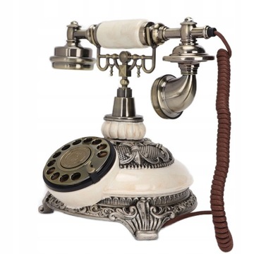 Vintage telefon europejski Retro obrót telefon