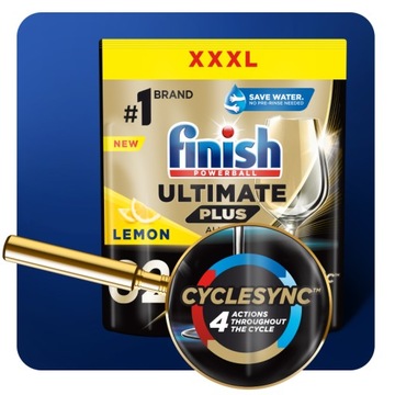 Капсулы для посудомоечной машины Finish Ultimate Plus, таблетки с лимоном, 2 х 70 шт.