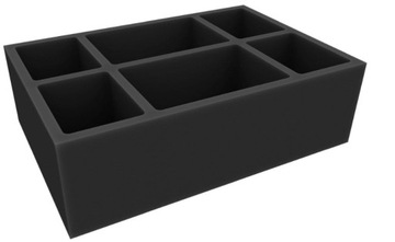 Полноразмерный пенопласт с 6 вырезами.