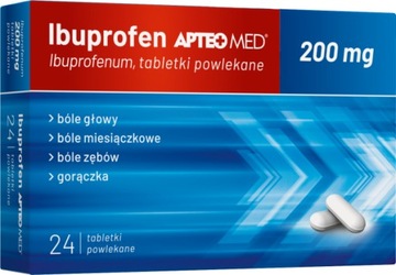 Ibuprofen Apteo Med 200 mg 24 tabletek d.w. 09.2025 R SN 230200437