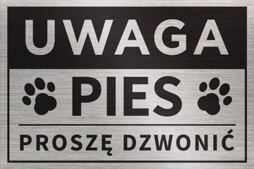 UWAGA PIES Tabliczka informacyjna 30x20