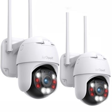 2x KAMERA IP WiFi OBROTOWA ZEWNĘTRZNA CCTV Full HD