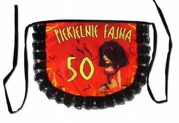FARTUCH KORONKOWY - URODZINY - PIEKIELNIE FAJNA 50