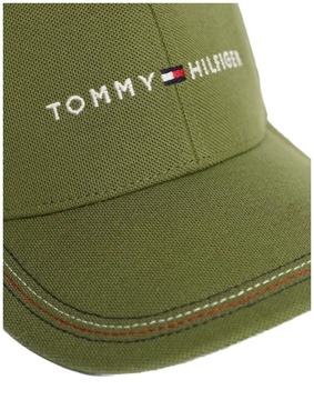 Czapka z daszkiem TOMMY HILFIGER khaki z logo