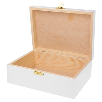Drewniane pudełko pojemnik 22x16 prezent BIAŁE