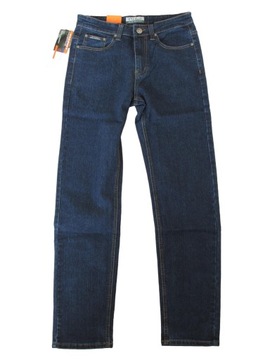 SPODNIE męskie fajne jeansy granatowe długie W39 L34 pas 102-104 cm