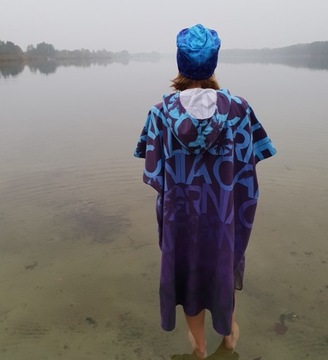 Пончо для купания, капюшон для моржа, быстросохнущая микрофибра для бассейна.