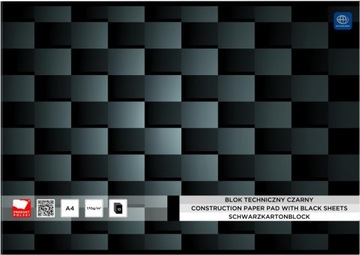 Blok techniczny Interdruk A4 10 kartek czarny