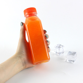 BUTELKA KWADRAT PET Z NAKRĘTKĄ 330ML (10)RED PLAST