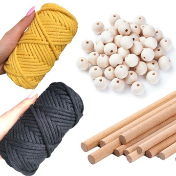 ZESTAW DO MAKRAMY DLA POCZĄTKUJĄCYCH DO NAUKI DIY