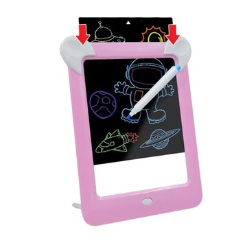 Интерактивная доска со светодиодной подсветкой, рисование картинок, планшетные ручки