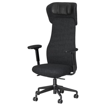 IKEA GRONFJALL Krzesło biurowe podł/zagł, Letafors szary/czarny