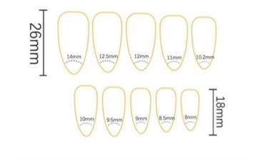 ИСКУССТВЕННЫЕ НОГТИ РОЗОВЫЙ МИНДАЛЬ ФРАНЦУЗСКИЙ ЦВЕТНЫЕ НОГТИ, САМОКЛЕЯЩИЕСЯ, 24 ШТ.