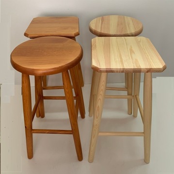 Solidny TABORET sosnowy 80cm Kwadrat lakierowany/olchowy Polski producent