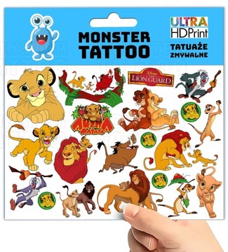 МОЮЩИЕСЯ ВРЕМЕННЫЕ ТАТУ ДЛЯ ДЕТЕЙ КОРОЛЬ ЛЕВ, ОРИГИНАЛЬНЫЕ ДИЗАЙНЫ