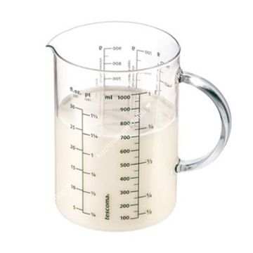 Szklany pojemnik z miarką - poj 1 litr | TESCOMA