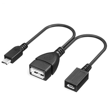 Kabel micro USB do USB 2.0 OTG pendrive myszka