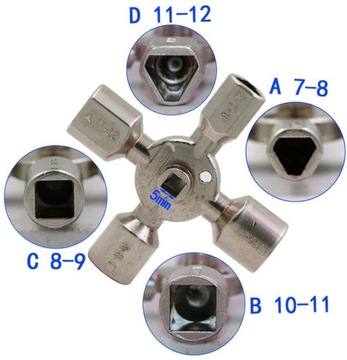 УНИВЕРСАЛЬНЫЙ КЛЮЧ ДЛЯ ЭЛЕКТРИЧЕСКИХ ШКАФОВ, РАСПРЕДЕЛИТЕЛЬНЫХ КОРОБОК, СТАЛЬ 10в1