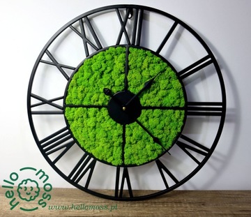 Часы в стиле ретро, ​​металл мох, 50 см