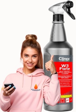 CLINEX W3 FORTE, Тщательное очищение ванной комнаты 1л