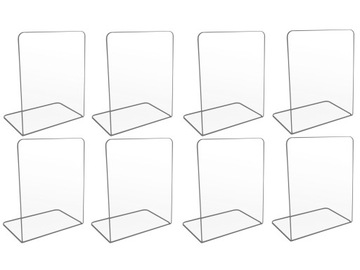 8x PODPÓRKI KSIĄŻEK STOJAK Plexi 2mm Przezroczyste