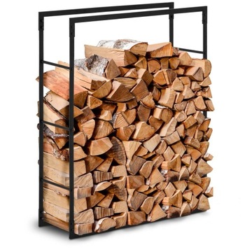 STOJAK NA DREWNO 40 kg REGAŁ METALOWY CZARNY LOFT