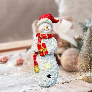 Осветите фигурки снеговика, праздничные украшения в рождественском стиле B, красный цвет