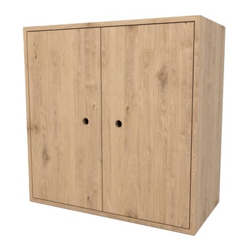 SYSTEM QUBE BRIXTON REGAŁ KOSTRUKCYJNY DREWNIANY 80x80 CM ZAMYKANY DĄB
