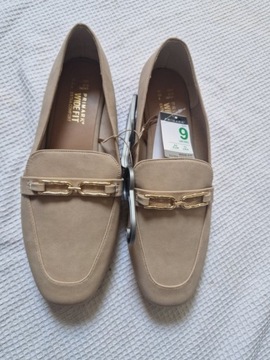 PRIMARK SLICZNE BALERINY WIDE FIT NATURAL GOLD 42 (9UK)