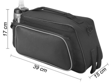 СУМКА ДЛЯ ВЕЛОСИПЕДА 10 Л ЧЕРНАЯ + НАПЛЕЧНЫЙ РЕМЕНЬ