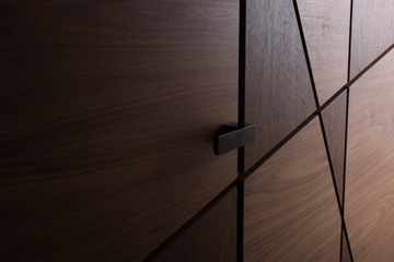 Fornirowane okładziny ścian, drzwi ukryte